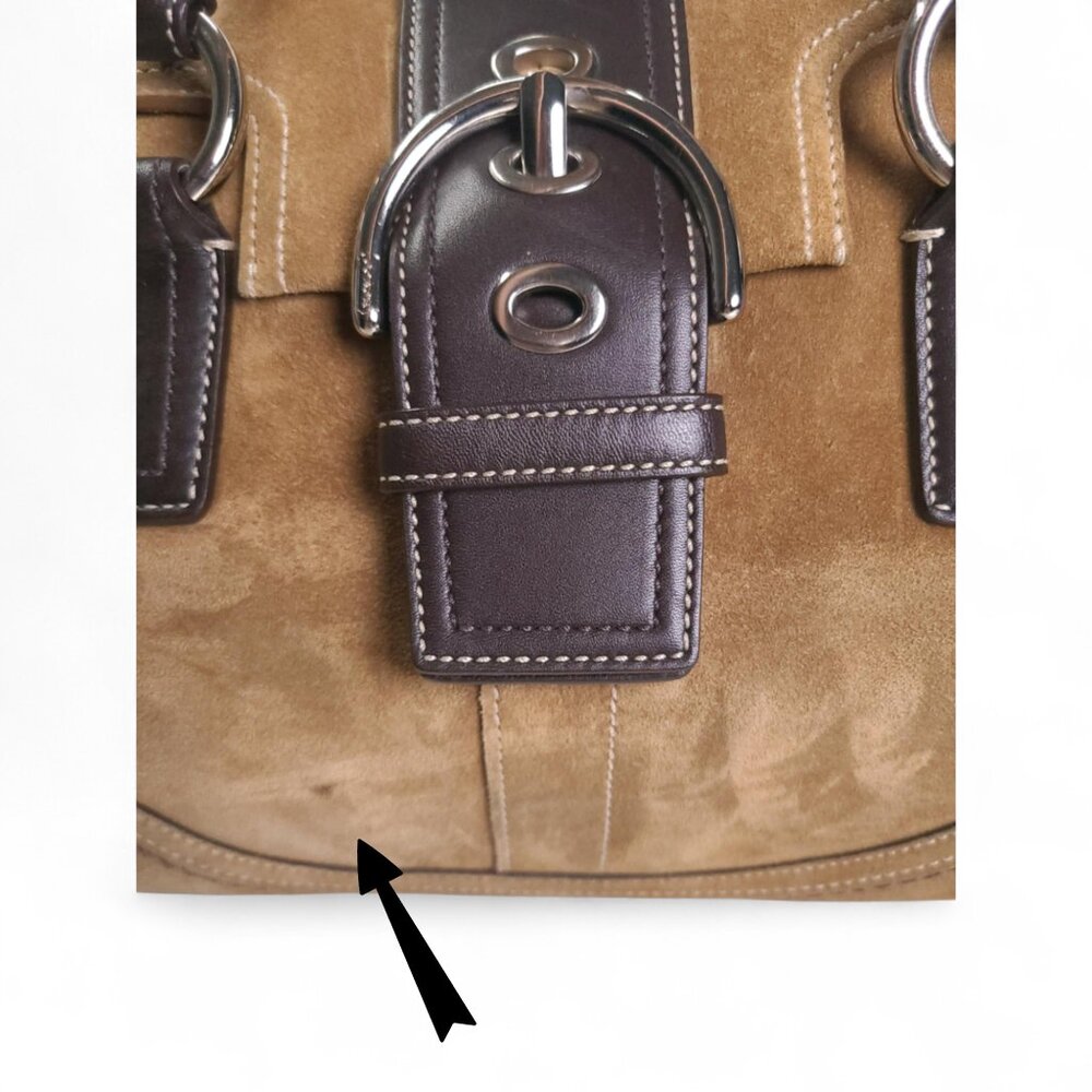 COACH Soho Suede Y2K Satchel in tan/brown - Picture 7 of 10